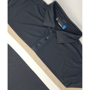 J. Lindeberg Polo Shirt Joakim Reg TX Jersey Regular Fit Mens Size XXL Black EUC